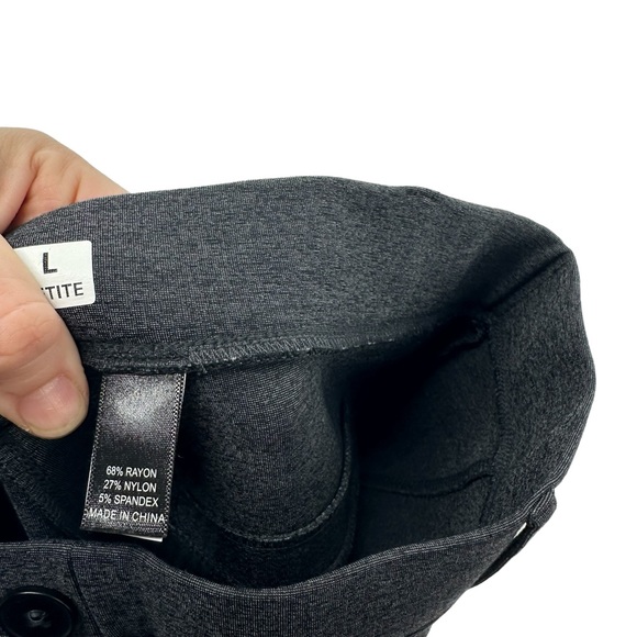 Betabrand Classic Bootcut Dress Yoga Charcoal Gray Pants Large Petite - Picture 10 of 11